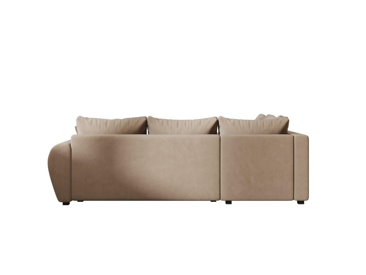 ECKSOFA MOLISA L PLUS Itaka 48 Rechts mit Schlaffunktion - Braun, Textil (235/175cm) - Bedante