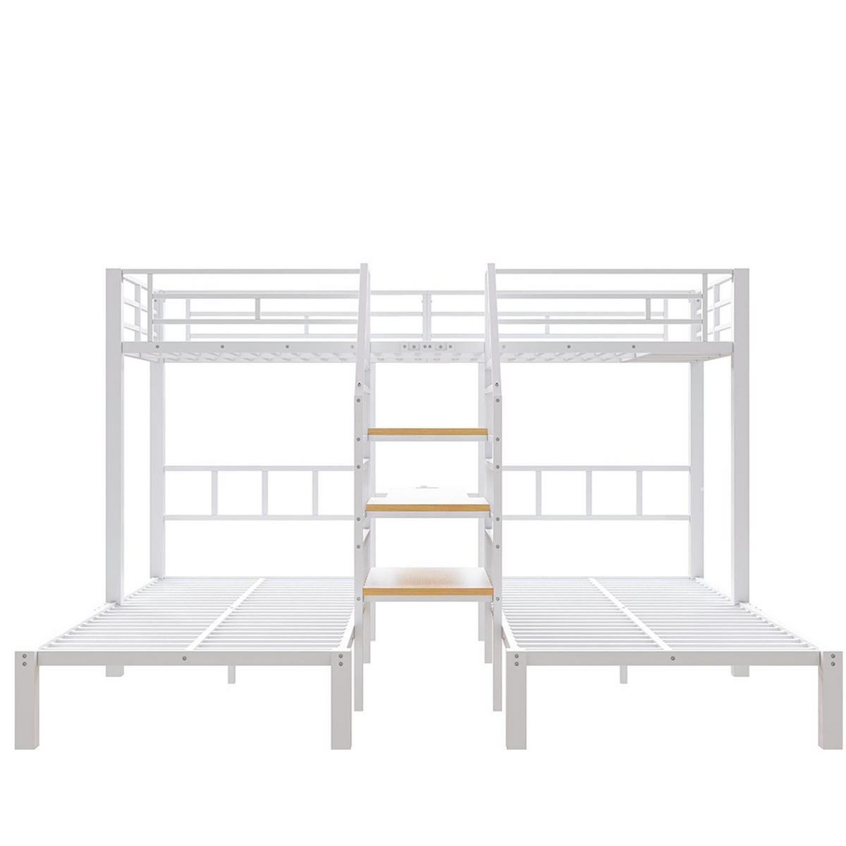 KAT KREVET 90 x 200 cm, s 3 kreveta, bijeli - bijela, metal (90/200cm) - KOMHTOM