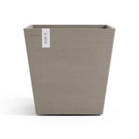 BLUMENTOPF mit Wasserreservoir Rotterdam 35/35/34,4 cm Taupe - Taupe, Kunststoff (35/34.4cm) - Ecopots