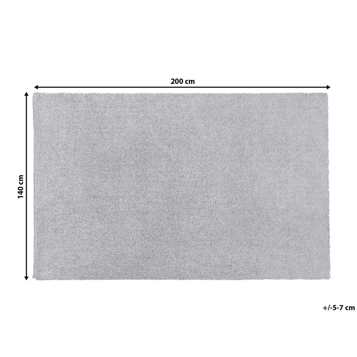 SHAGGY-TEPPICH Demre 200/140 cm - Grau, Kunststoff (140/200cm) - Beliani