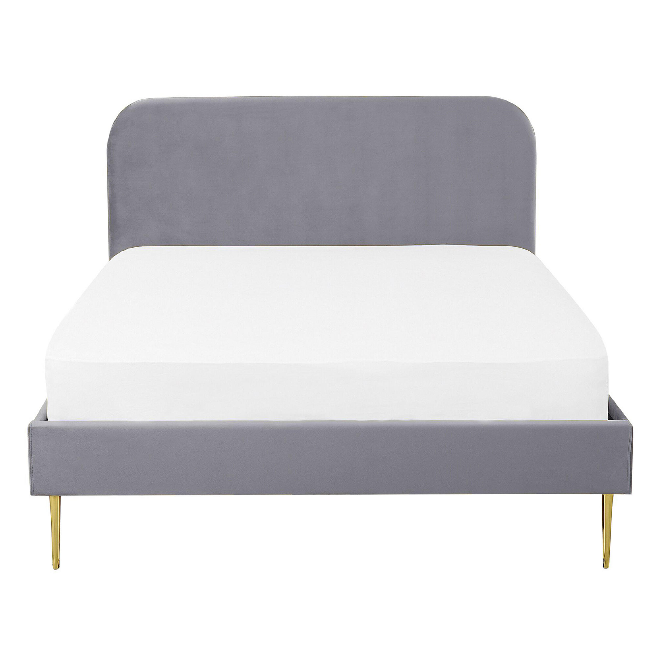 POLSTERBETT 140/200cm Grau Flayat - Grau, Textil (140/200cm) - Beliani