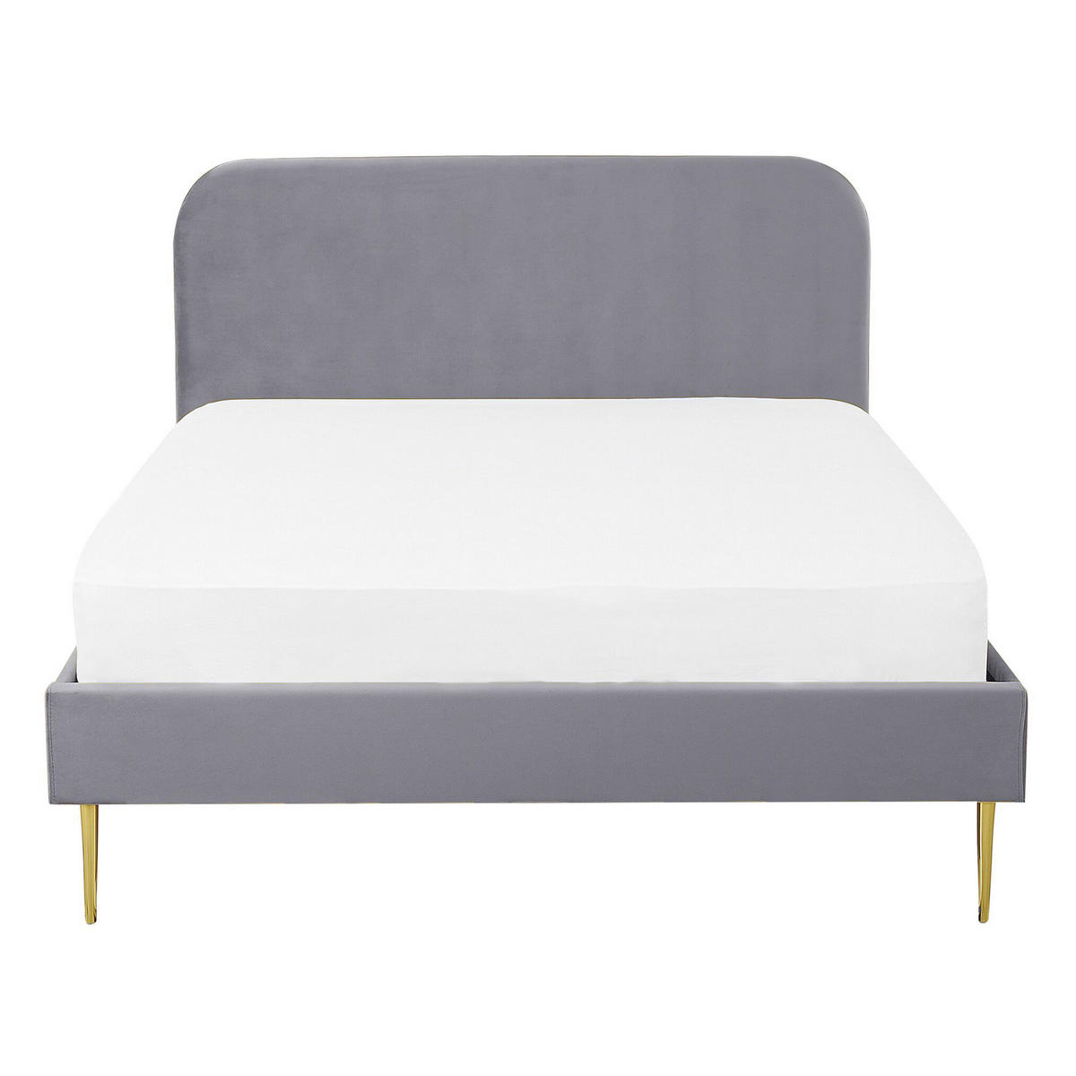 POLSTERBETT 140/200cm Grau Flayat - Grau, Textil (140/200cm) - Beliani