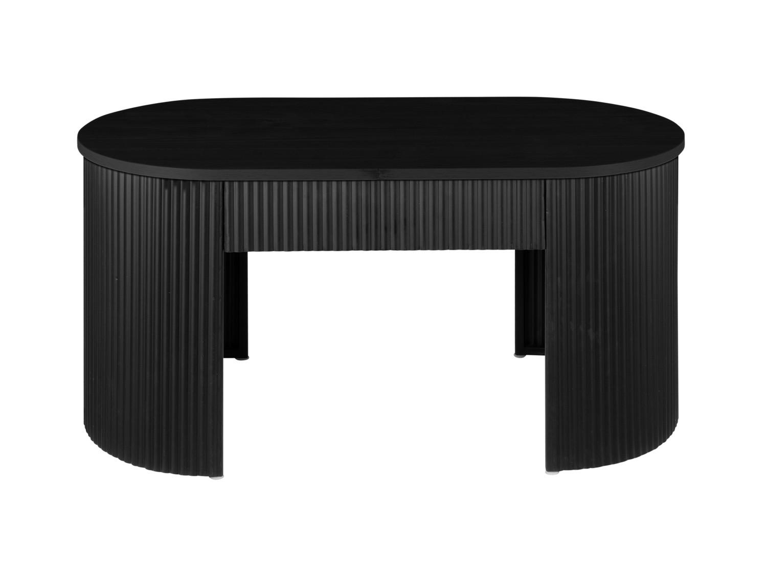 HOCKER Estriado Schwarz 80/40/42 cm - Schwarz, Metall (40/42/80cm) - Leitmotiv