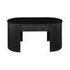 HOCKER Estriado Schwarz 80/40/42 cm - Schwarz, Metall (40/42/80cm) - Leitmotiv