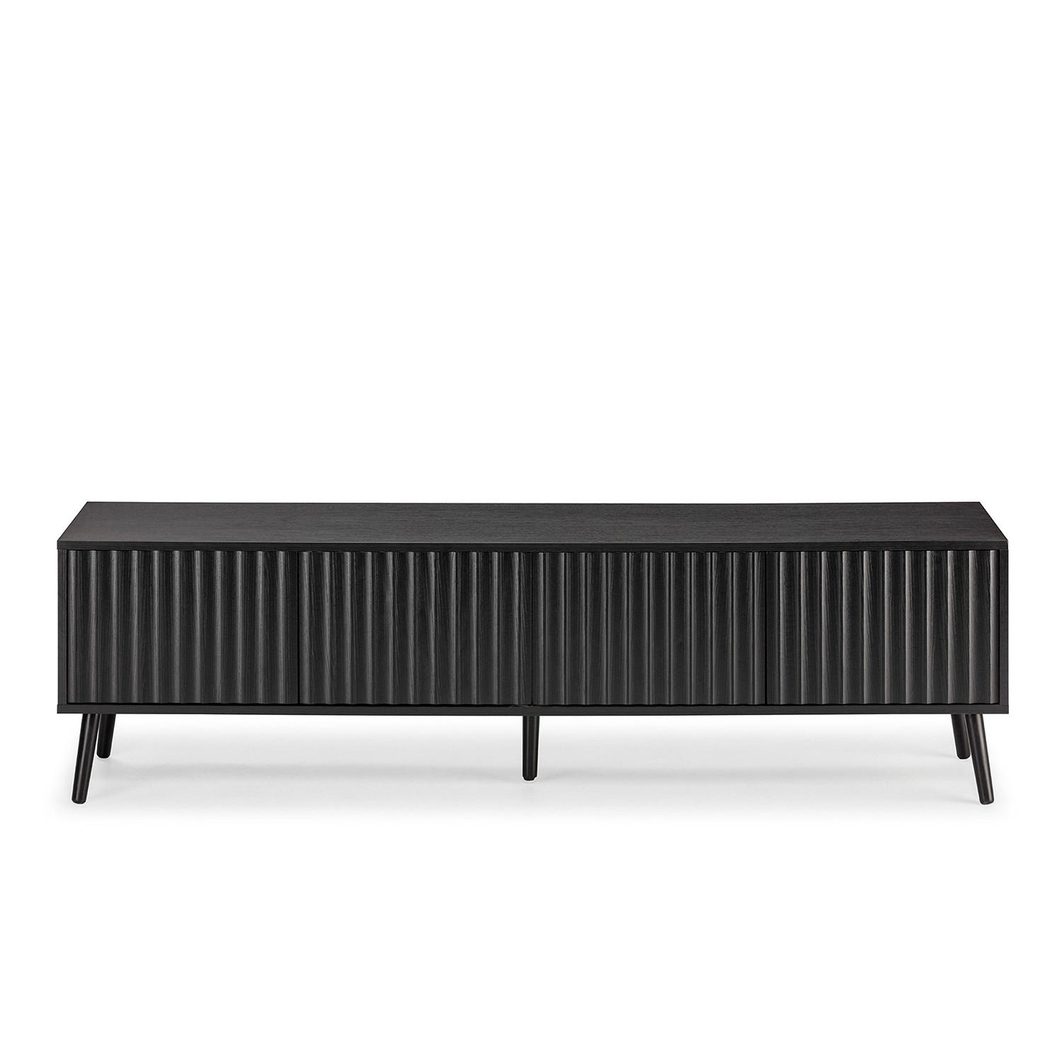 TV-ELEMENT Lluvia 4 Türen Schwarz - Schwarz, Holzwerkstoff (160/45/40cm) - VS Venta-stock