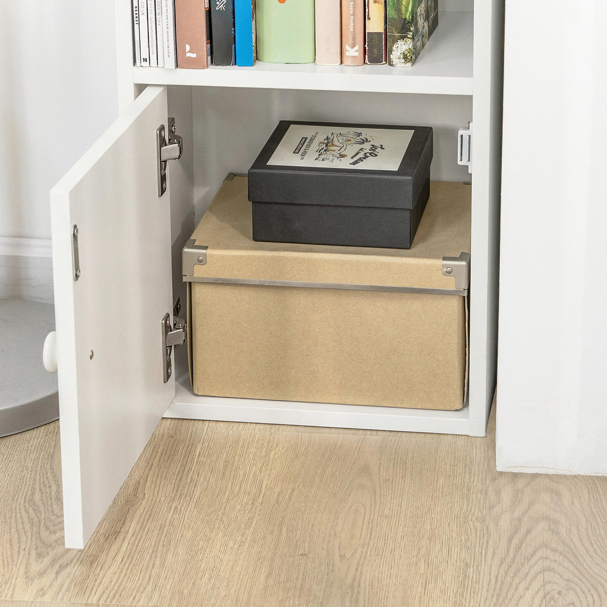 HOCHSCHRANK Weiß - Weiß, Holzwerkstoff (33/188/24cm) - SoBuy