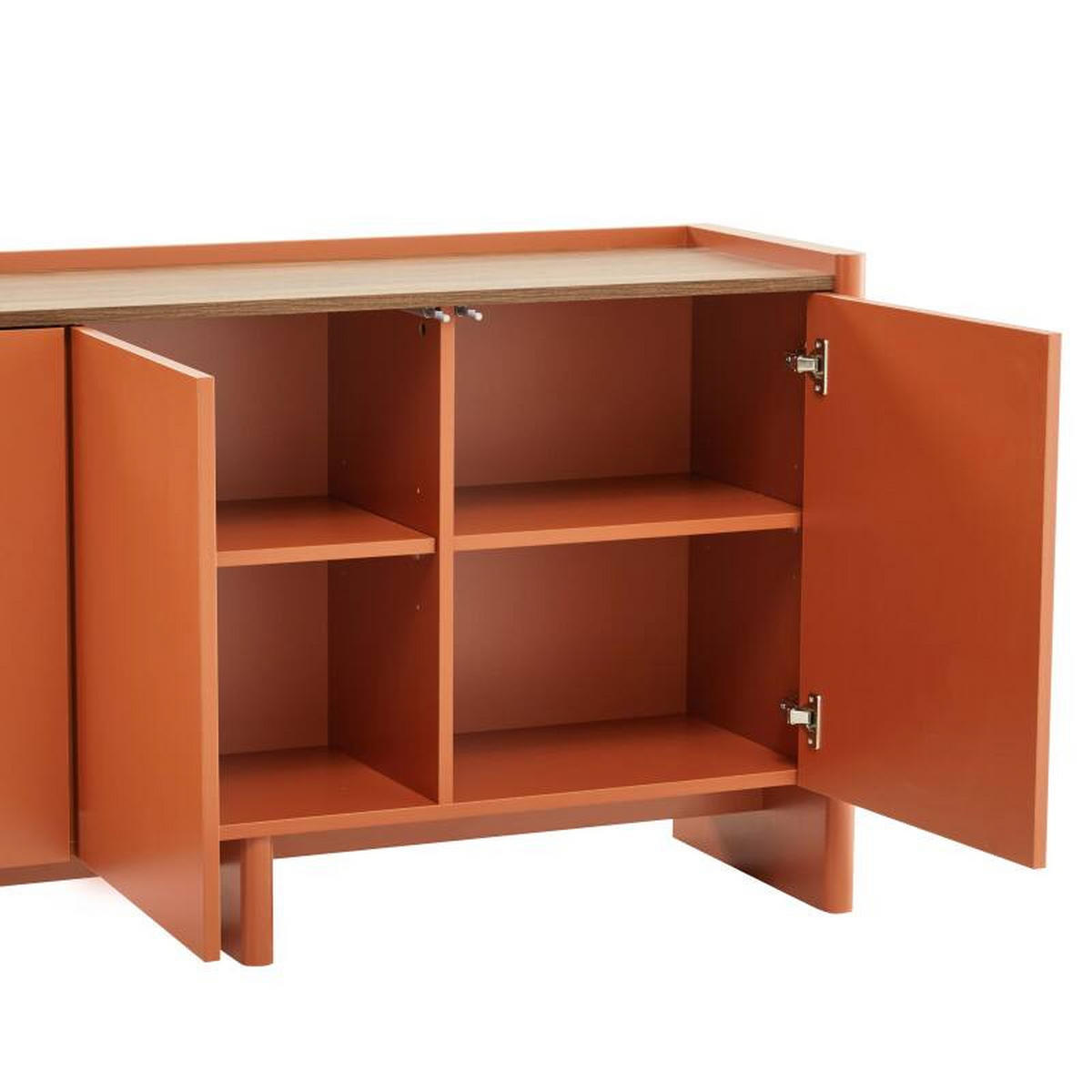 SIDEBOARD 140 cm, Ekru - Weiß, Holz (40/75/140cm) - Oviala