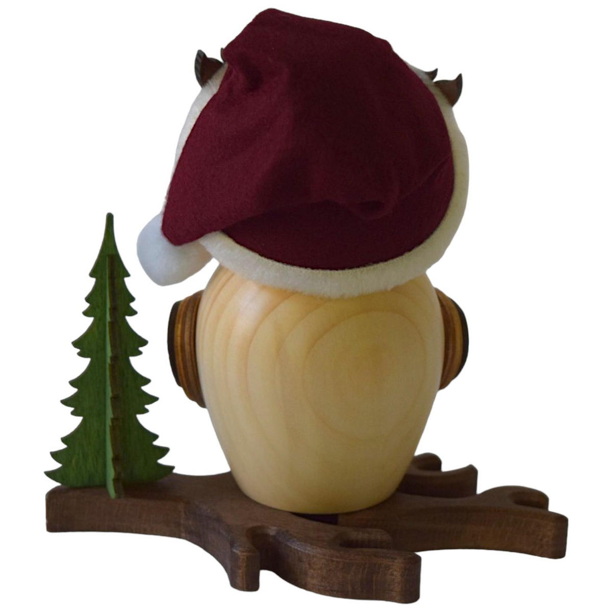 RAUCHFIGUR Eule Weihnachtsmann 15 cm - Multicolor, Holz (10/15/10cm)