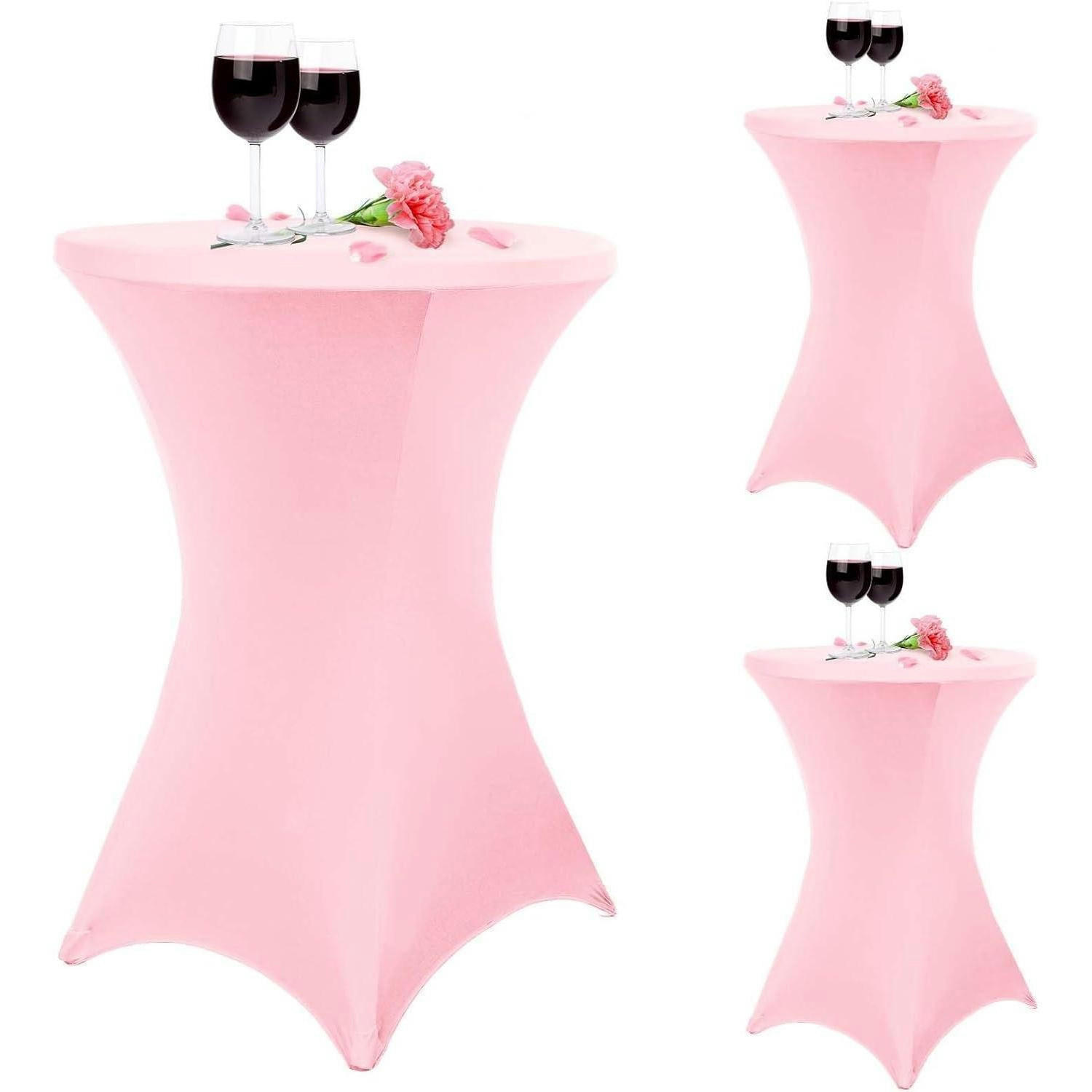 STEHTISCH Husse 3er-Set Rosa Ø 80-85 cm - Rosa, Textil (80/110cm)