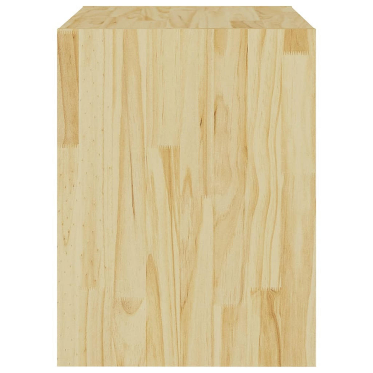 NACHTTISCH mit 1 Regal 40/30,5/40 cm aus Massivholz Kiefer - Naturfarben, Holz (40/40/30.5cm) - vidaXL