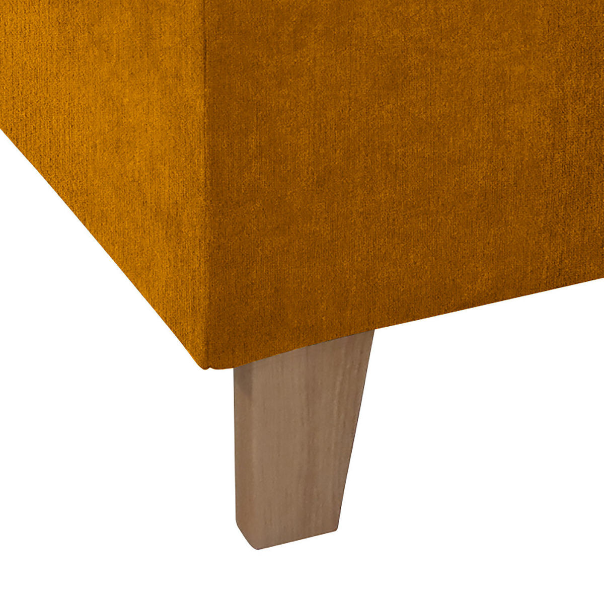 POLSTERBETT - Samt - Gelb, Textil (140/200cm) - home24