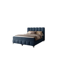 BOXBETT Isabel - Blau, Holzwerkstoff/Textil (120/200cm) - Fun Möbel