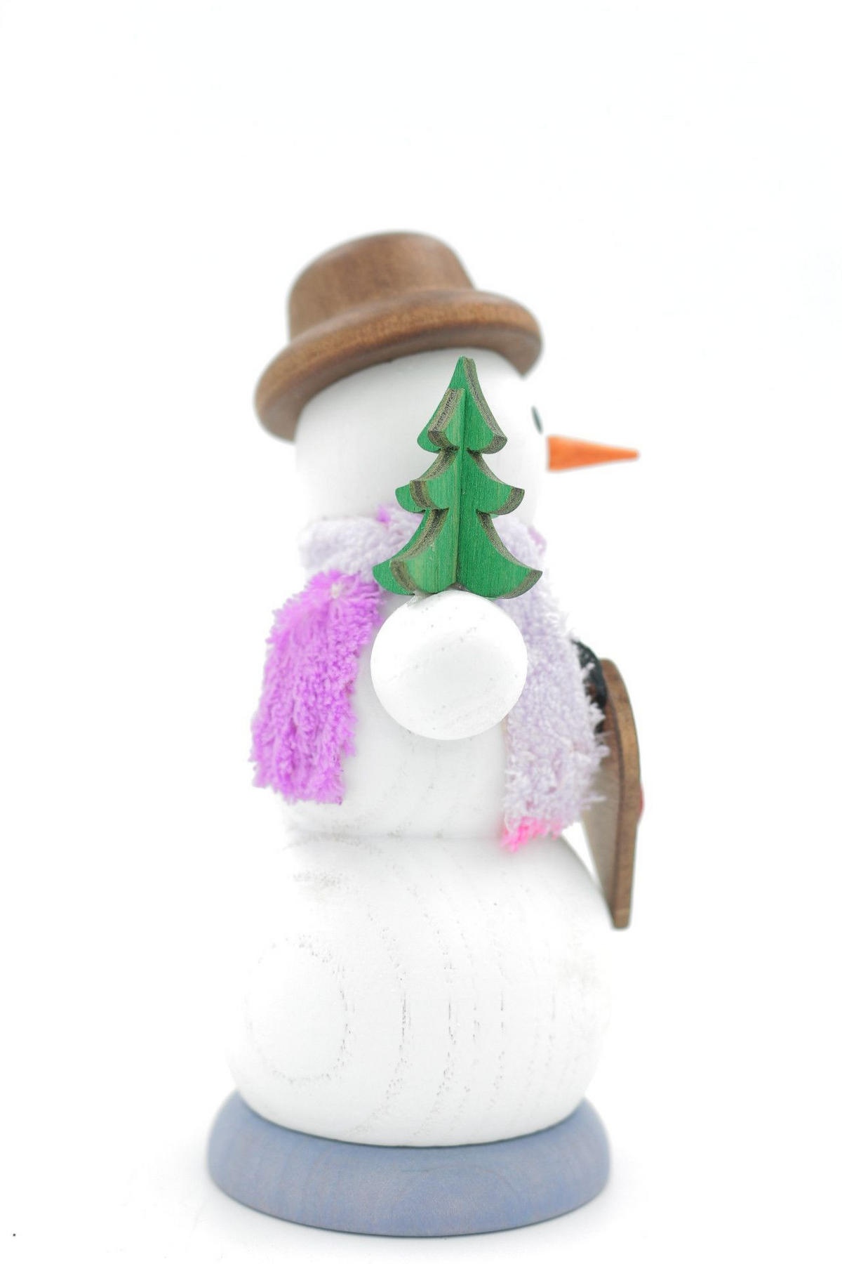 RAUCHFIGUR Schneemann mit Lebkuchenherz 13 cm - Multicolor, Holz (6/13/10cm)