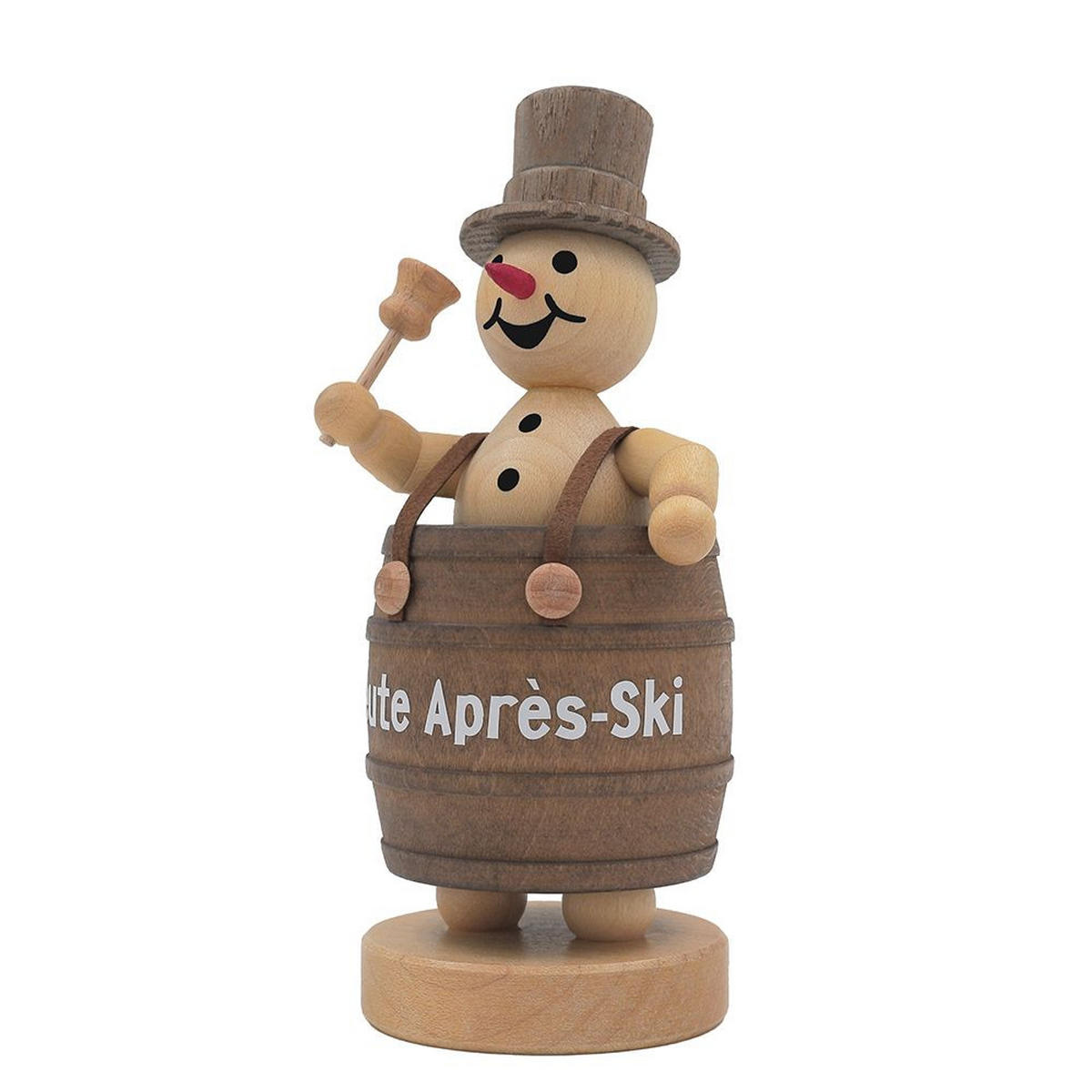 HOLZFIGUR Schneemann Apres Ski 12 cm - Multicolor, Holz (5/12/0.1cm)