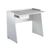 SCHREIBTISCH Weiß, Zement 60/90/80 cm - Weiß/Grau, Holzwerkstoff (60/90/80cm) - DMORA
