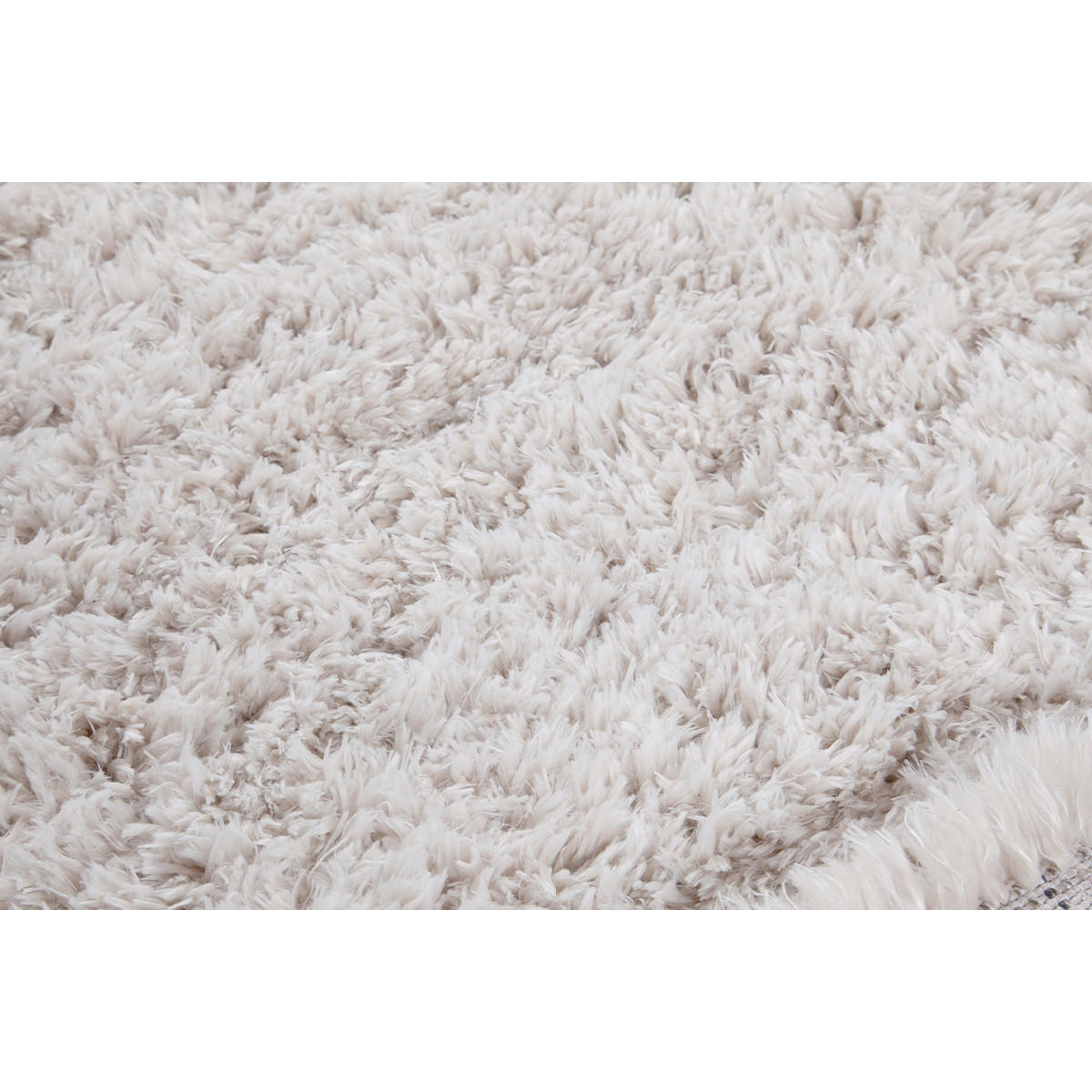 TEPPICH Recycelt Langflor Elfenbein 160x230 cm AIMEE - Beige, Textil (160/230cm) - Miliboo