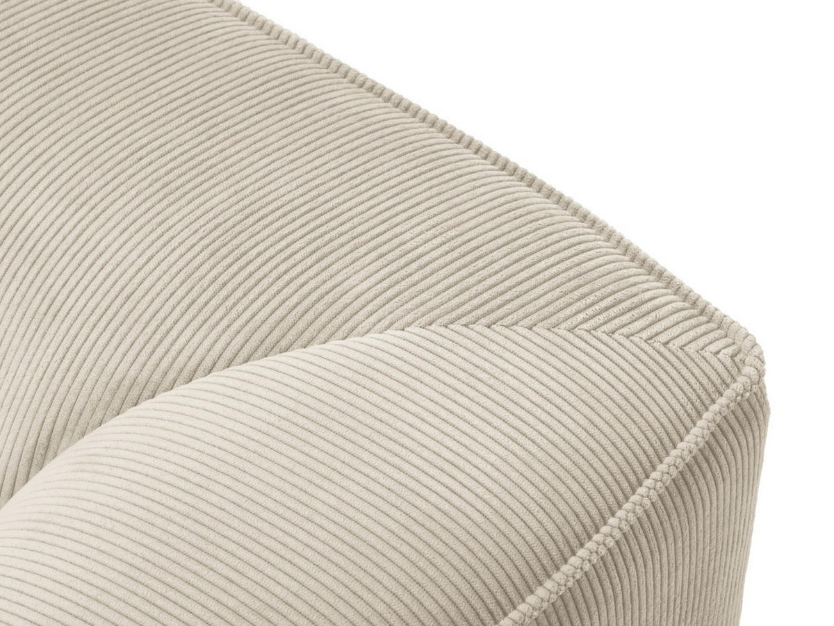 ECKSOFA rechts Ruby aus Cord leichtes beige 5 Sitzplätze - Creme, Textil (180/366cm) - Micadoni