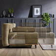 SCHLAFSOFA  mit Stoffauswahl, Rücken echt, Schlafen auf Sitzhöhe Webstoff Olivgrün  - Schwarz/Olivgrün, Design, Holz/Textil (206/77-87/102cm) - Novel