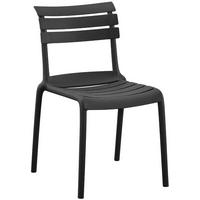 GARTENSTUHL Kunststoff Schwarz - Schwarz, Kunststoff (49/82/59cm) - CLP