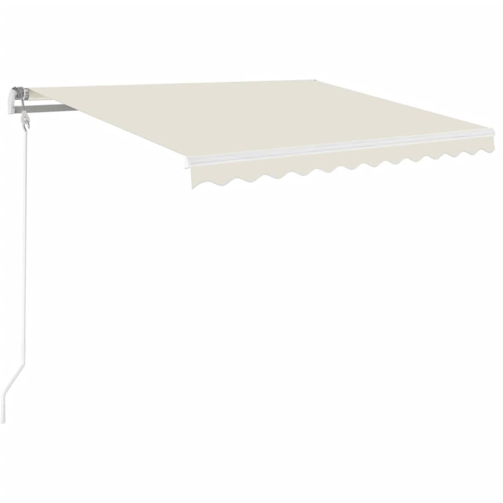 MARKISE Manuell Einziehbar 350x250 cm Creme - Creme, Metall (350/250/250cm) - furnicato