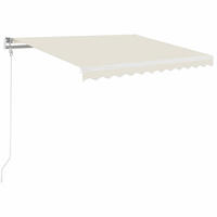 MARKISE Manuell Einziehbar 350x250 cm Creme - Creme, Metall (350/250/250cm) - furnicato
