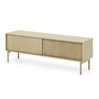 KOMMODE Weiß AVO Ryflowana RTV 2D 153 cm - Gelb, Holz (153.5/51.8/39.5cm) - Sepro Meble