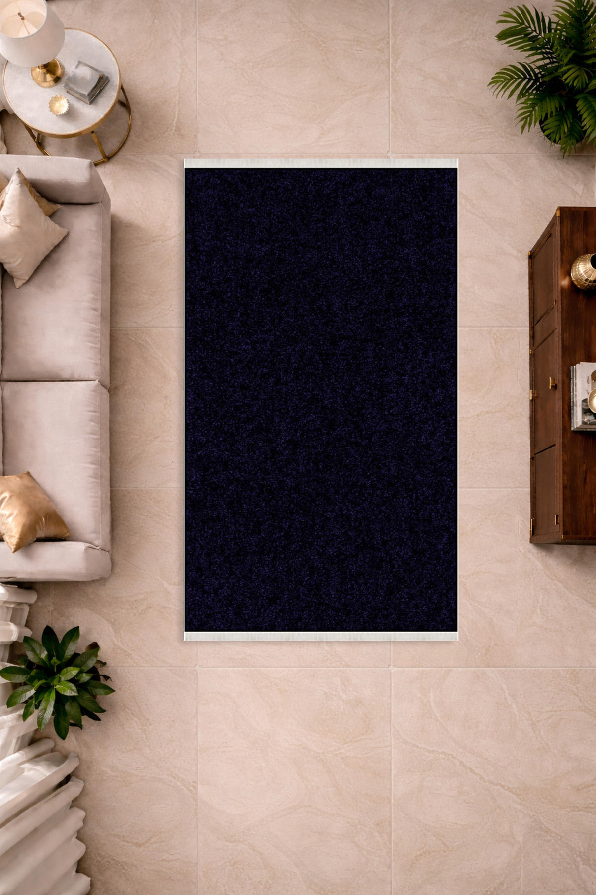 FLACHTEPPICH Wohnzimmer Läufer 80/150cm BLAU - Dunkelblau, Textil (80/150cm) - ROLFNERS