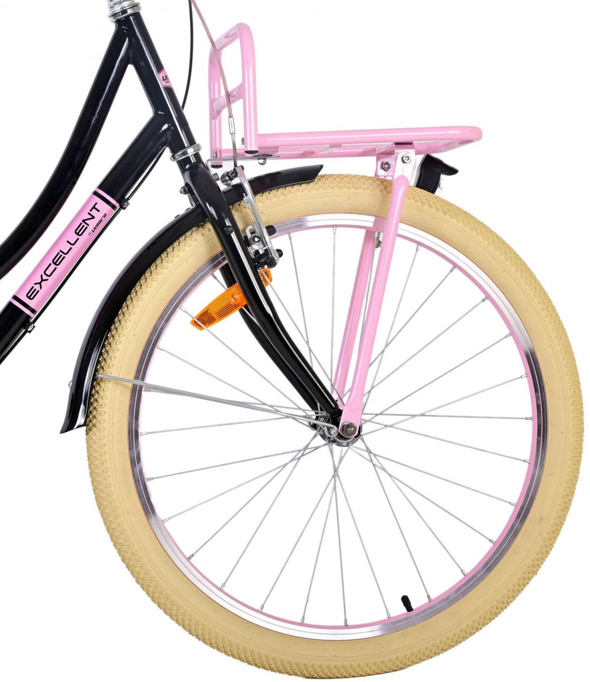 KINDERFAHRRAD Excellent - Mädchen - 24 Zoll - 3 Gänge - Rücktritt + Handbremse - Schwarz - Schwarz, Metall (65cm) - TPFSports