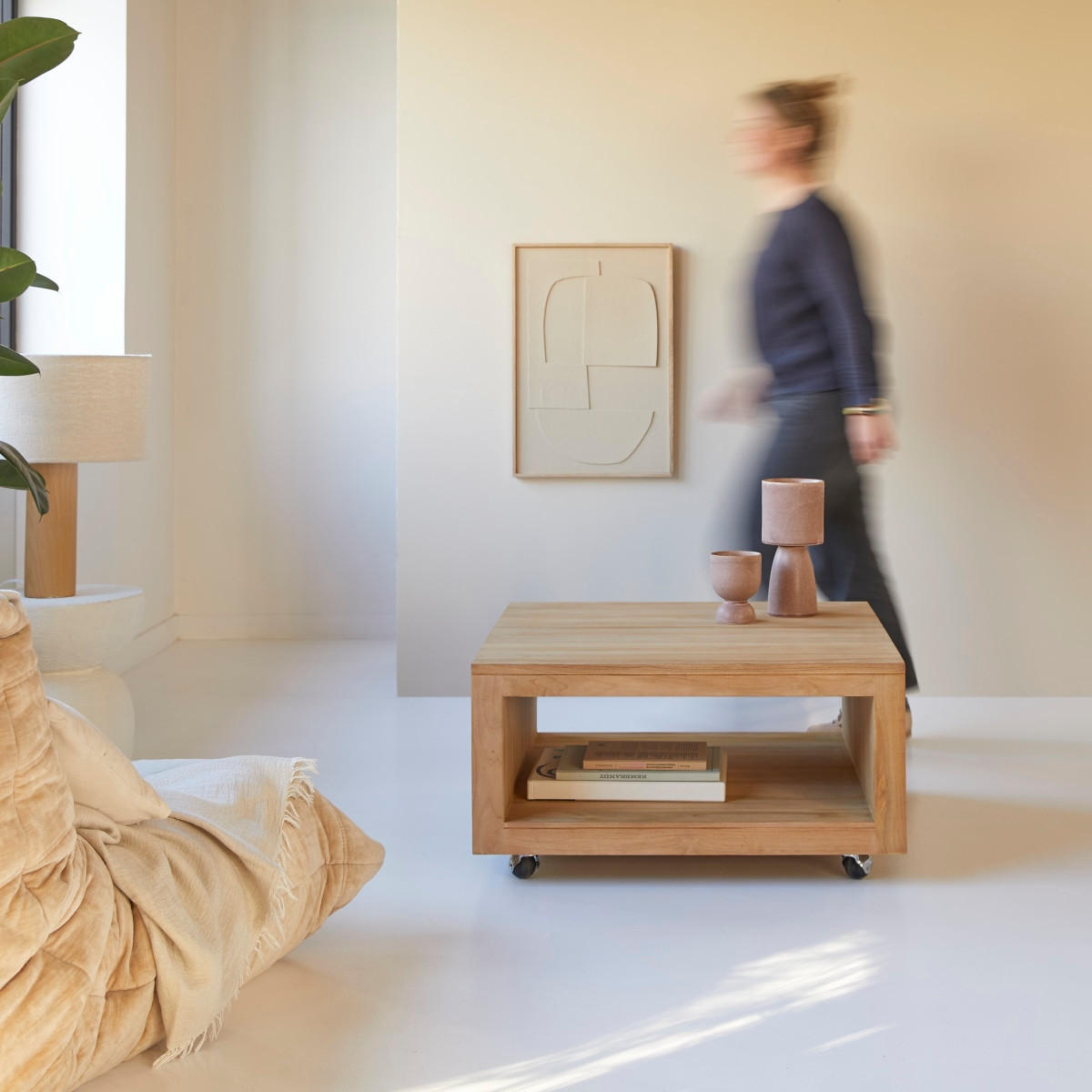 COUCHTISCH Anoa Natur aus Teak - Naturfarben, Holz (80/80/40cm) - Tikamoon