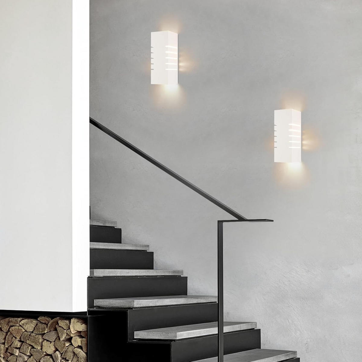 WANDLEUCHTE Llyxh 9.5/9.0/24.5 cm - Weiß, Metall (9.5/9/24.5cm) - ZMH