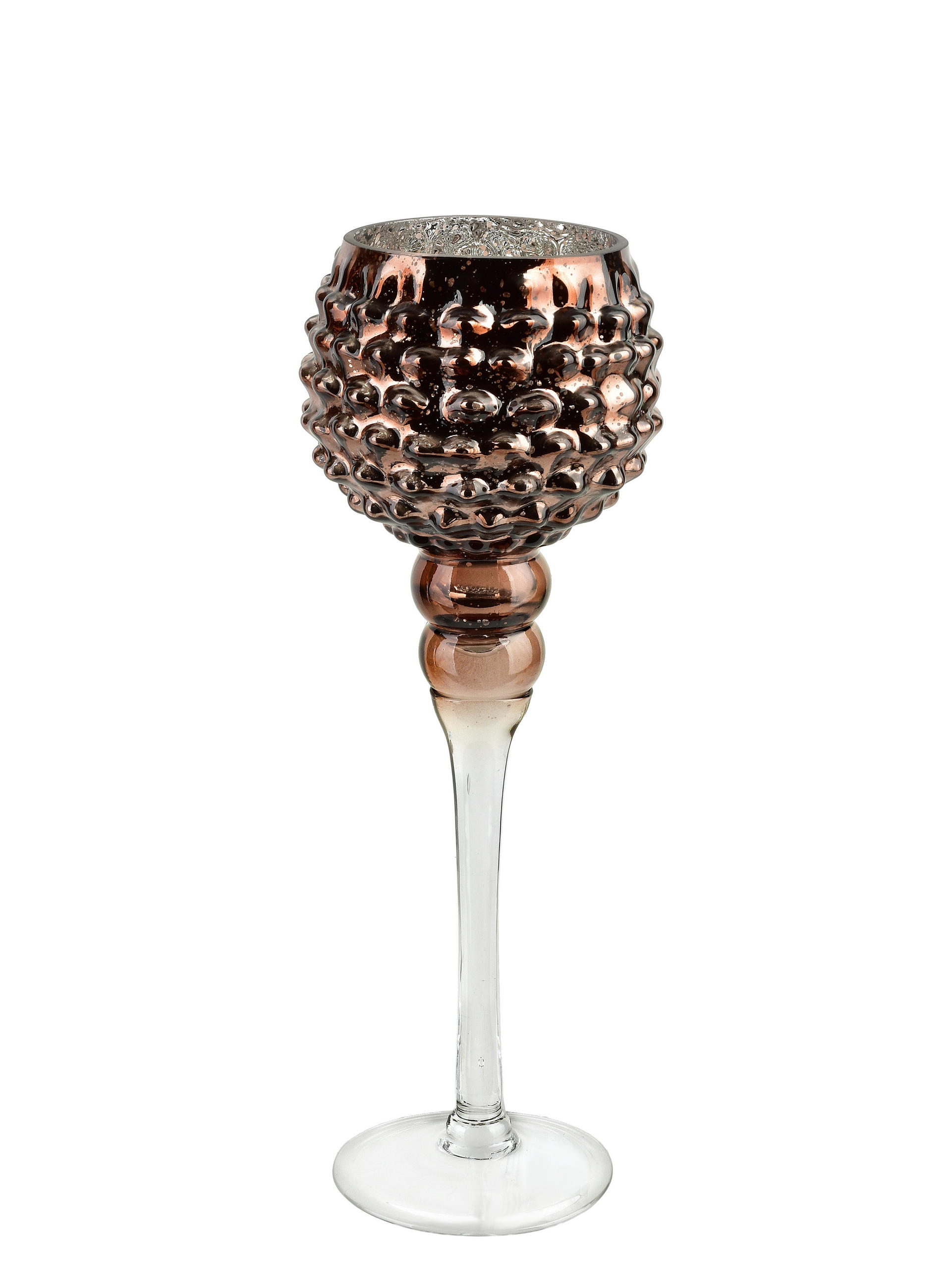 KERZENHALTER Donna Gold 15x15x37 cm Glas - Goldfarben, Glas (15/37/15cm) - Mondex