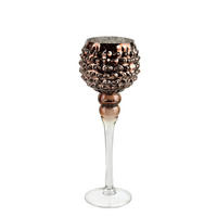 KERZENHALTER Donna Gold 15x15x37 cm Glas - Goldfarben, Glas (15/37/15cm) - Mondex