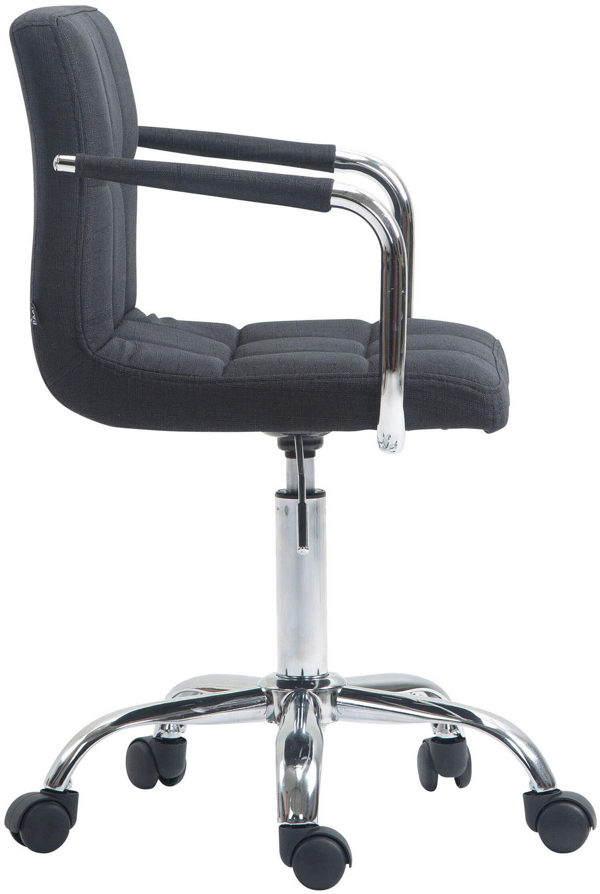 BÜROSTUHL Luca, Stoff Dunkelgrau - Dunkelgrau, Textil/Metall (52/88/44cm) - TPFLiving