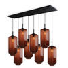 HÄNGELEUCHTE Velo 8-flammig Braun Ø 18cm - Schwarz/Braun, Glas (18/18/33cm) - s.luce