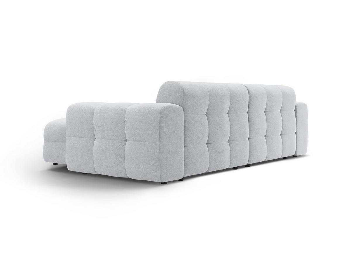 ECKSOFA rechts Kendal aus strukturiertem Stoff hellgrau 4 Sitzplätze - Hellgrau, Textil (173/256cm) - Micadoni