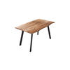 ESSTISCH LAXMI - Beige/Schwarz, Holz/Metall (80/140/77cm) - SAM