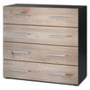 KOMMODE Pavos Eiche Nordic - Silbereichenfarben, Holzwerkstoff (76/72/35cm) - Vladon