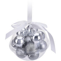 WEIHNACHTSKUGELN 14er-Set Ø 4 cm - Silberfarben, Kunststoff (12/13.3/12cm) - Home Styling Collection