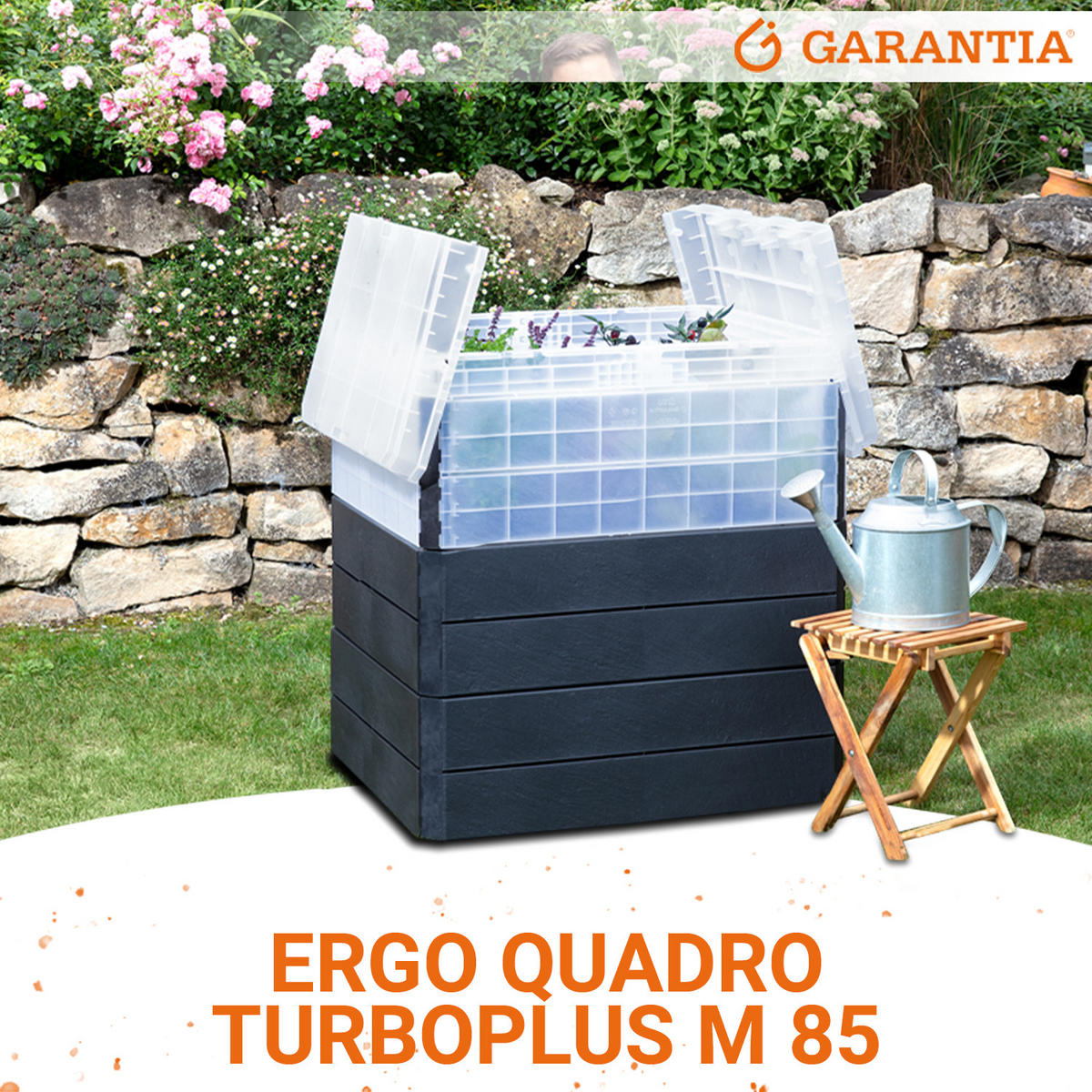 M 85 Hochbeet, , inkl. Wassersparsystem - Anthrazit, Kunststoff (80/85/60cm) - GARANTIA