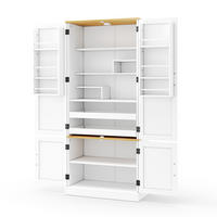 KÜCHENSCHRANK weiß aus MDF mit Bewegungsmelder-Licht 80 × 40 × 181 cm - Weiß, Holzwerkstoff (80/181/40cm) - Luhomfu