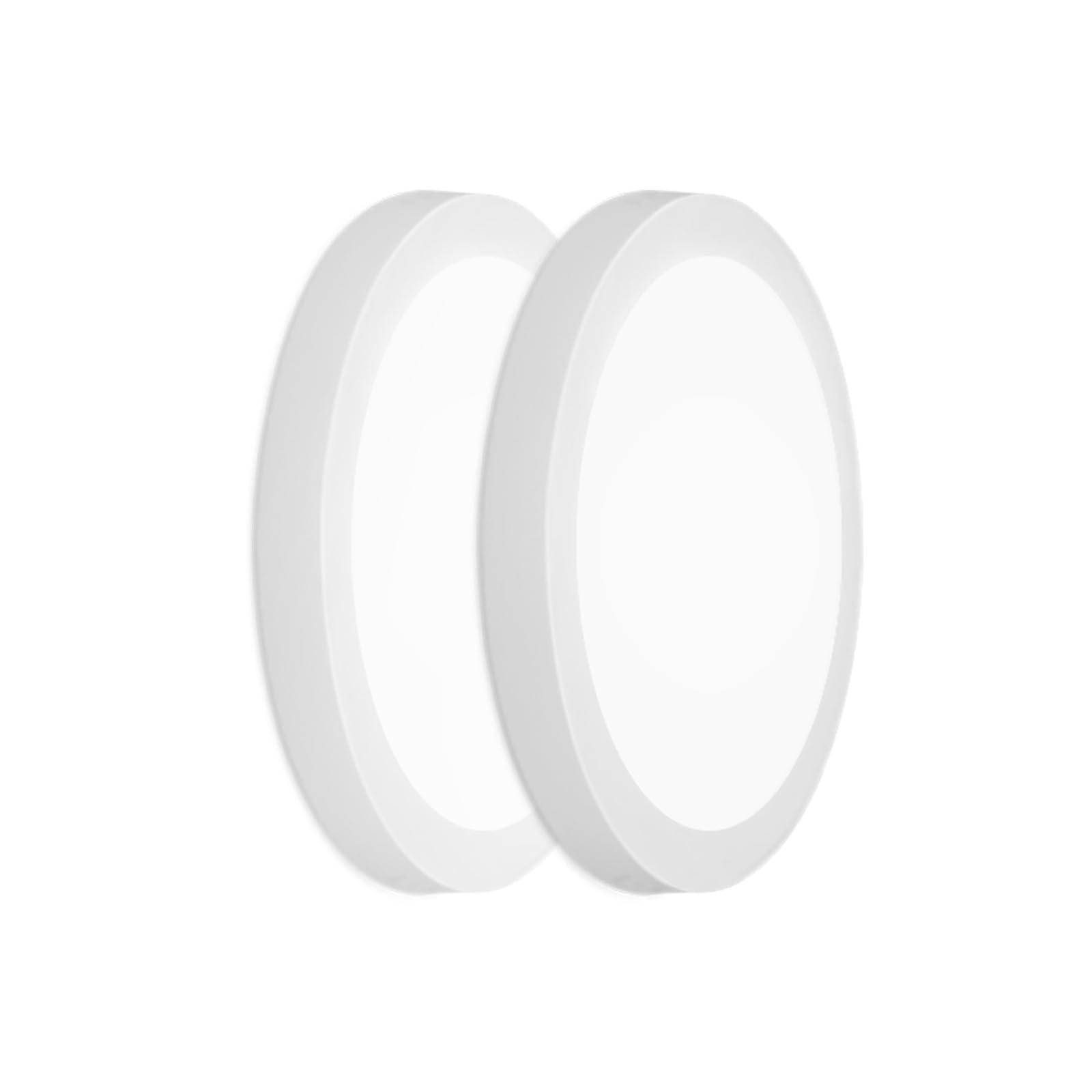 LED-DECKENLEUCHTE Miraj 23/3/23 cm （2er-set） - Weiß, Kunststoff (23/23/3cm) - ZMH