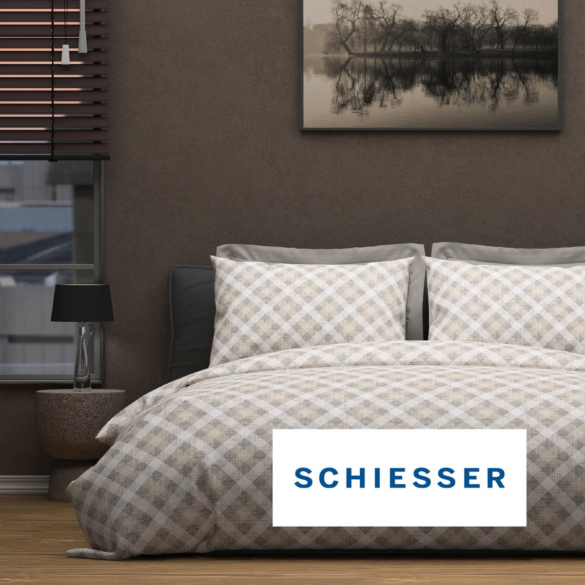 BETTWÄSCHESET Rin - Renforcé - 2-teilig - 135 x 200 cm - Grau - Grau, Textil (135/200cm) - SCHIESSER