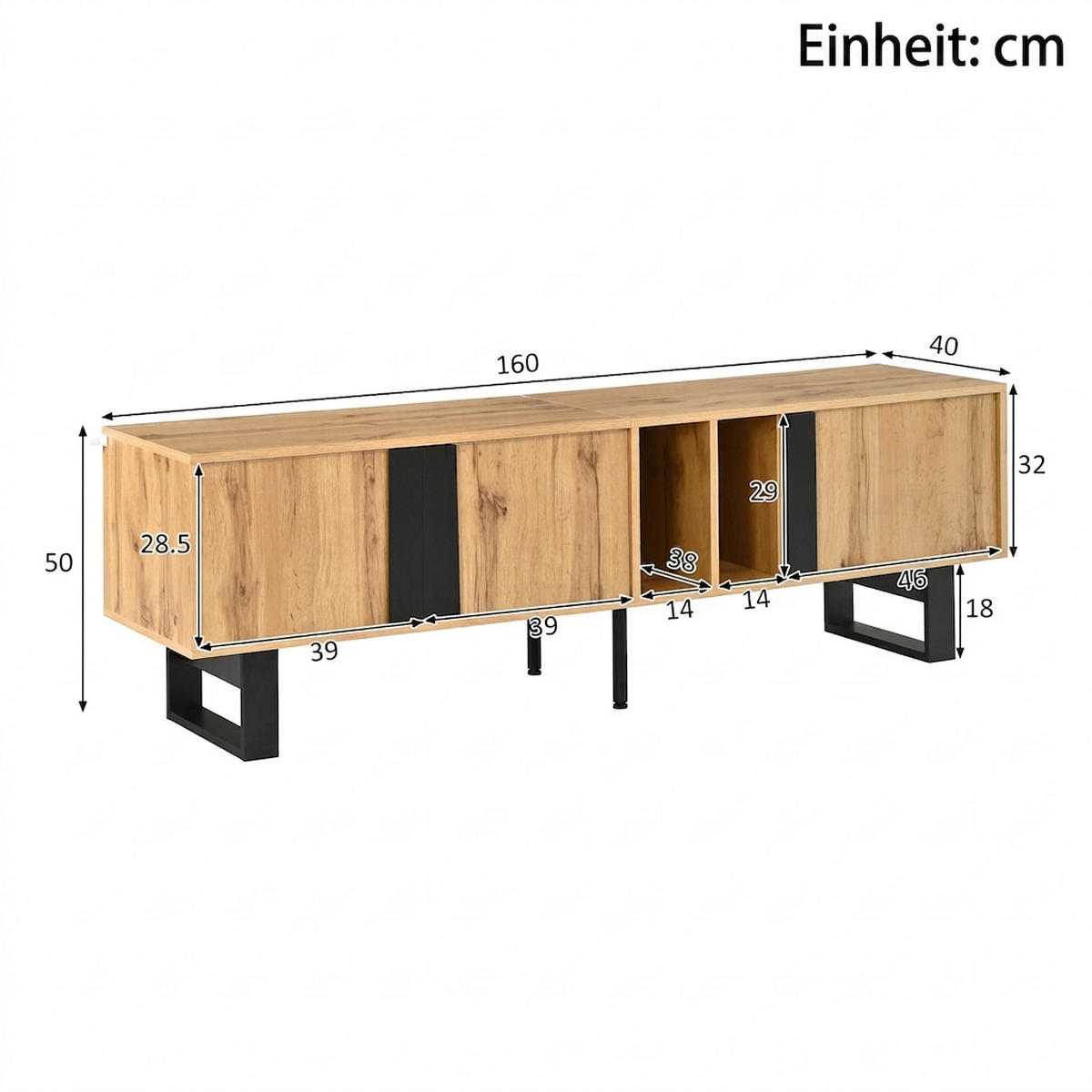 TV-SCHRANK 190/35/37 cm Weiß mit offene Ablagefächer und Hochglanzfronten - Weiß, Holzwerkstoff (275/37/35cm) - Oxeza