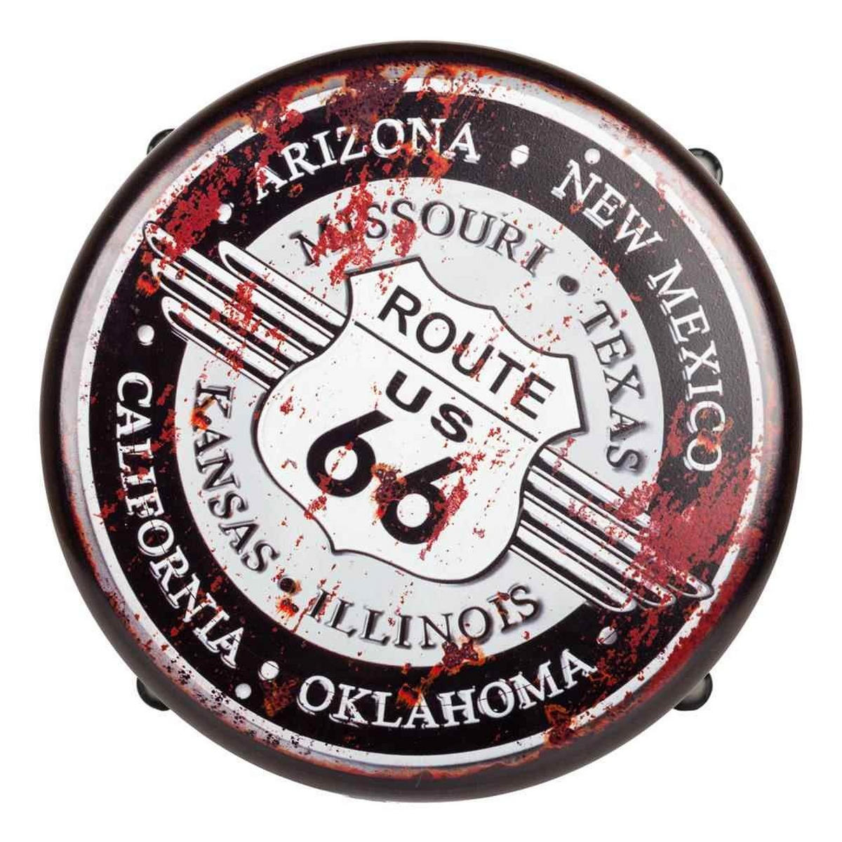 HOCKER aus Metall, schwarz, 38x45cm - Multicolor, Metall (38/45/38cm) - Wanderlust