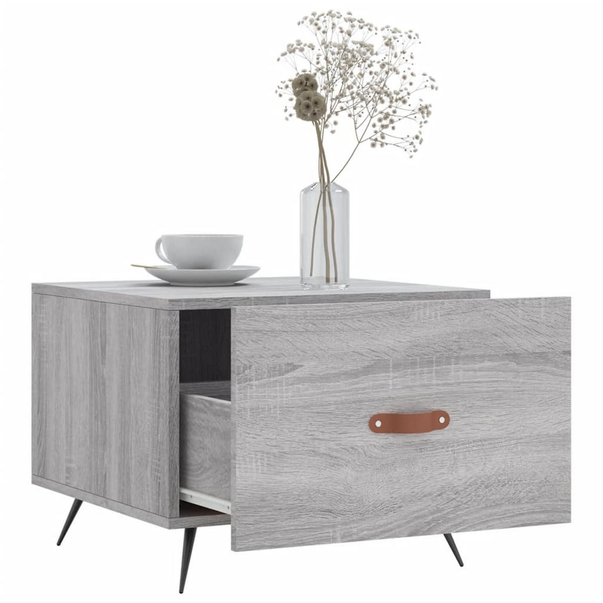 COUCHTISCH Grau Sonoma 50x50x40 cm Holzwerkstoff - Grau, Holzwerkstoff (50/50/40cm) - furnicato
