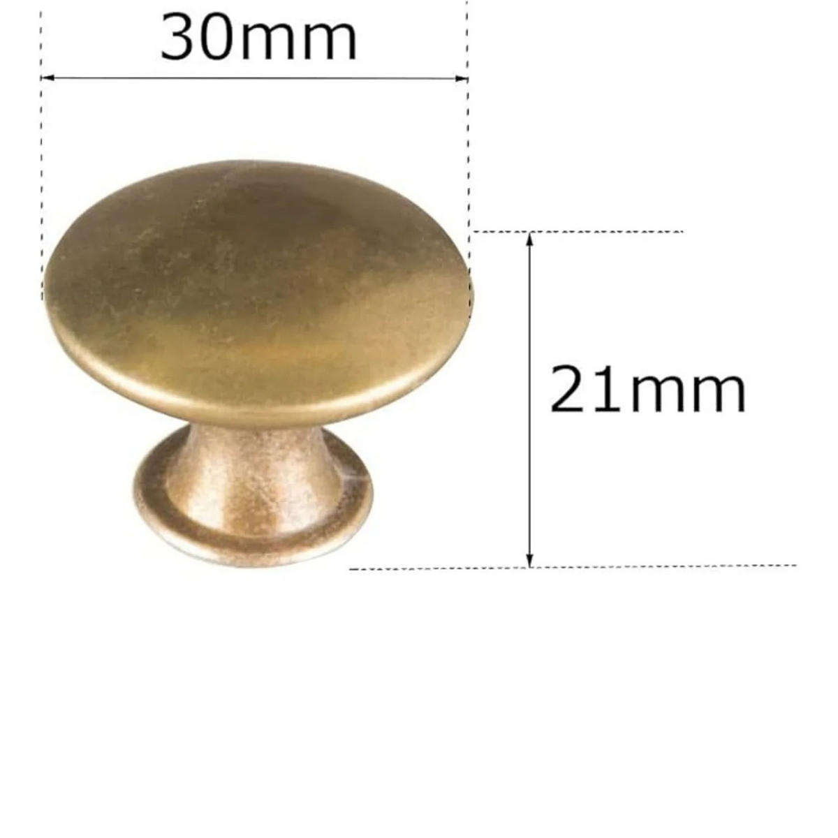 SCHRANKKNOPF Gold 20er-Set 30 mm - Goldfarben, Metall (3/2.1/3cm)