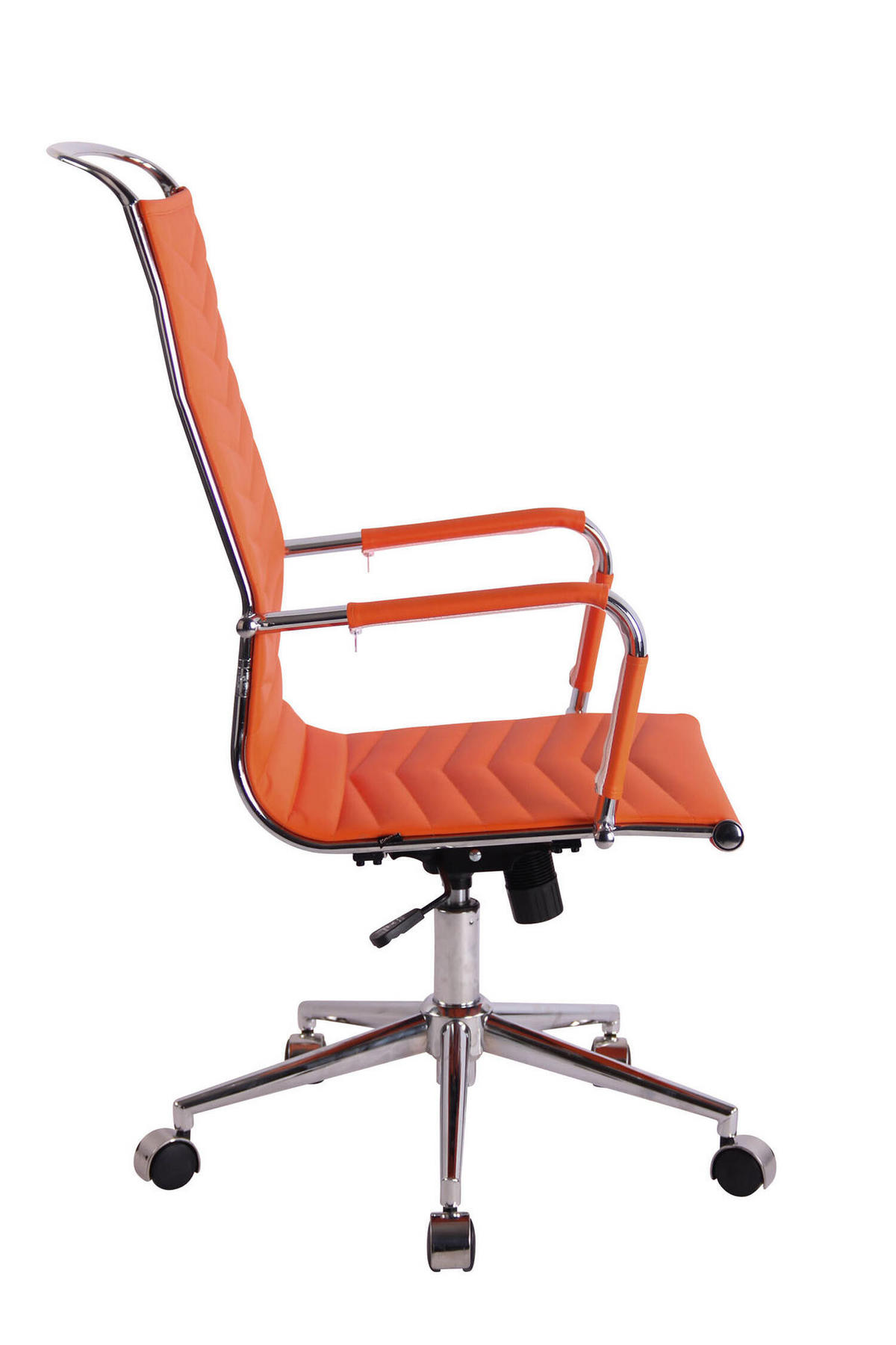 BÜROSTUHL Battle, Kunstleder Orange - Orange, Textil/Metall (57/120/65cm) - TPFLiving