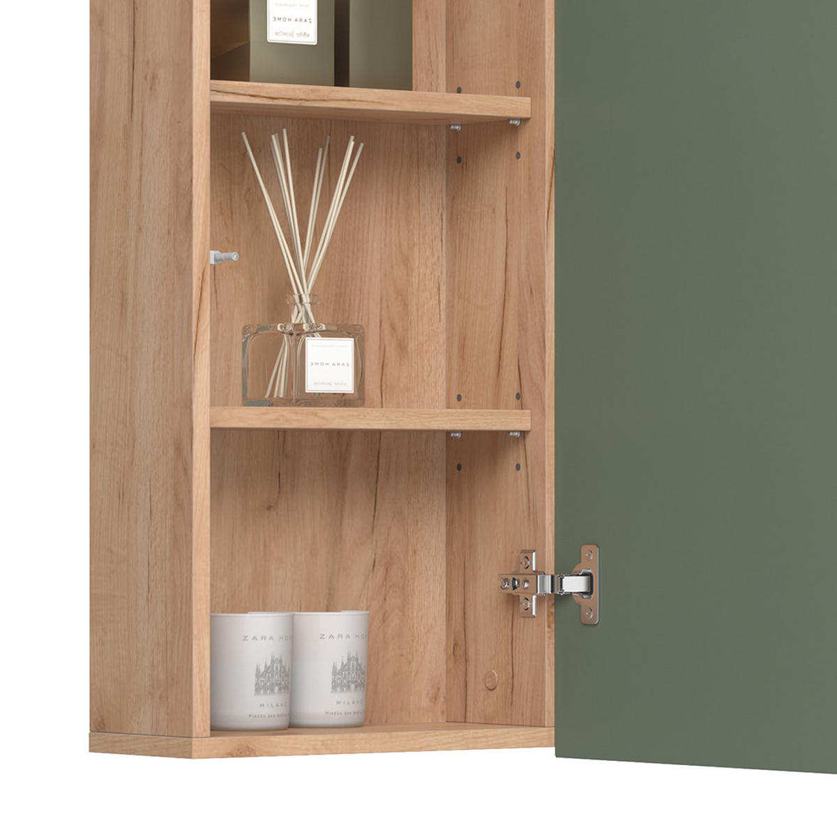 HÄNGESCHRANK Izan Goldkraft Eiche/Grün - Honigeiche/Grün, Holzwerkstoff (36.6/76.6/15.6cm) - Vicco