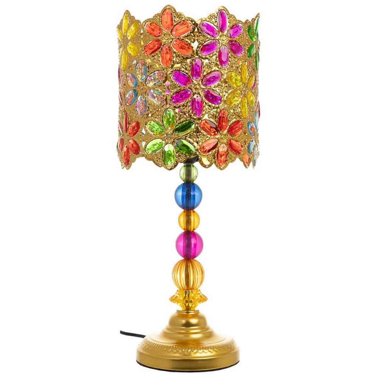 LAMPE aus Metall und Glas, 23x46cm - Multicolor, Metall (23/23/46cm) - Wanderlust