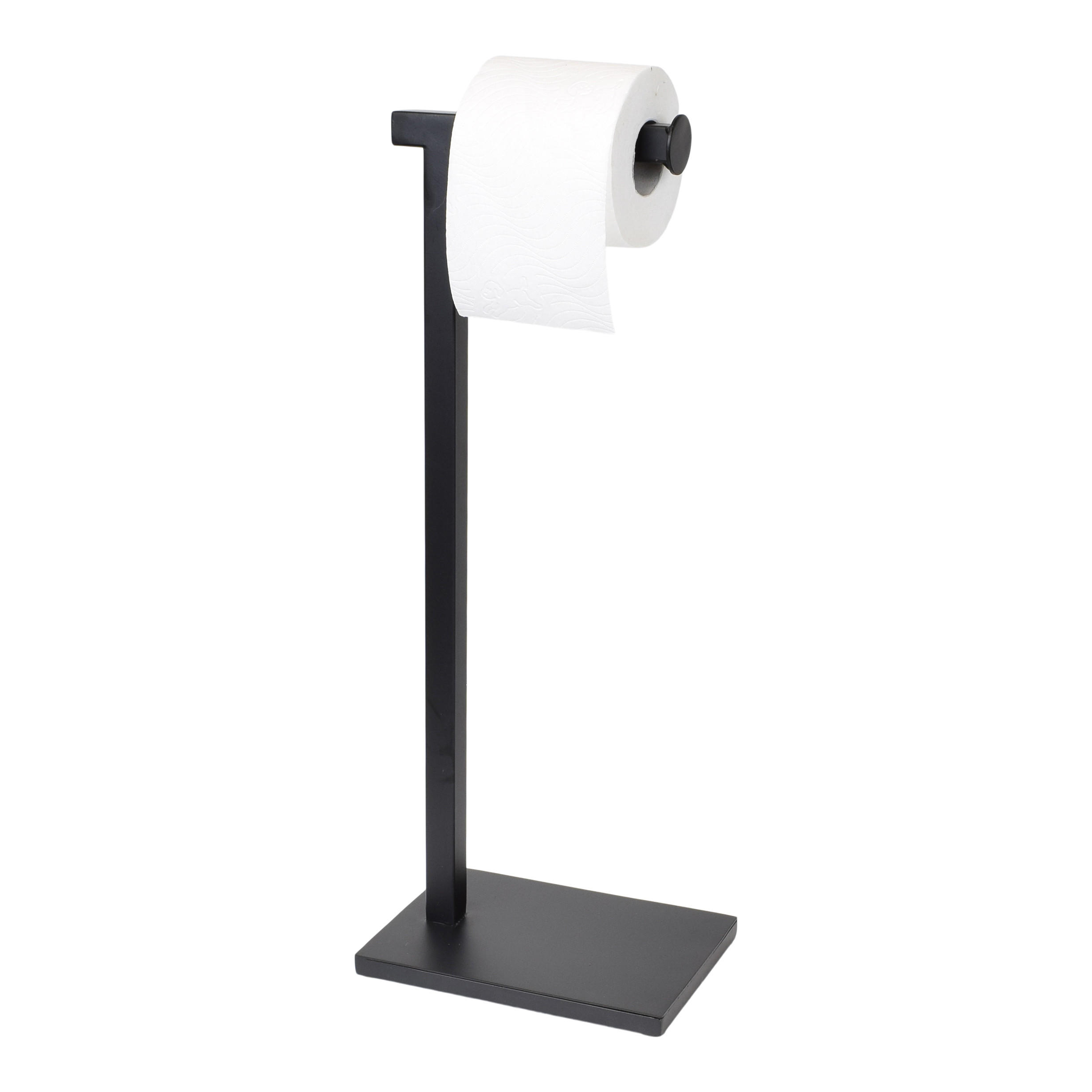 TOILETTENPAPIERHALTER Riva Schwarz - Schwarz, Metall (20/51/14cm) - LOFT42